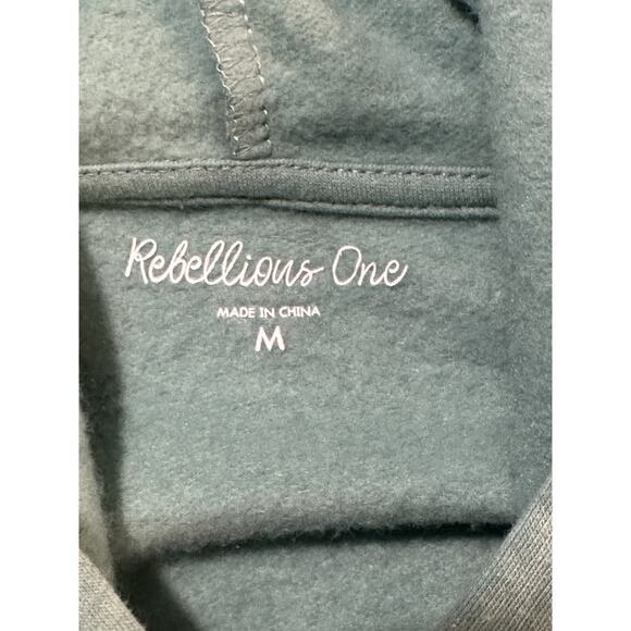 Rebellious One Finding Balance Zodiac Crop Hoodie Sage Green Women’s Medium - Picture 4 of 7